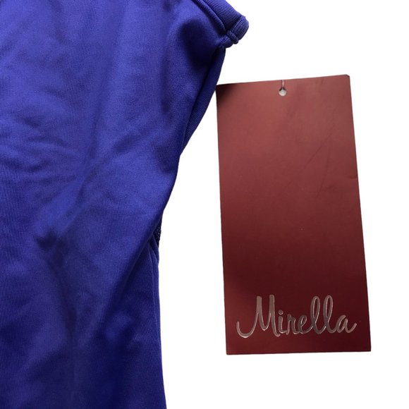 New NWT Mirella Leotard Dance / Gymnastics Purple.  Size Women's M.  90% Nylon / - Picture 3 of 11